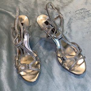 Sparkly Silver Heels